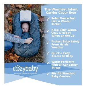 Cozy Cover Premium Collection Infant Car Seat Cover with Polar Fleece New